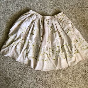 RED VALENTINO midi flowy skirt with flower print